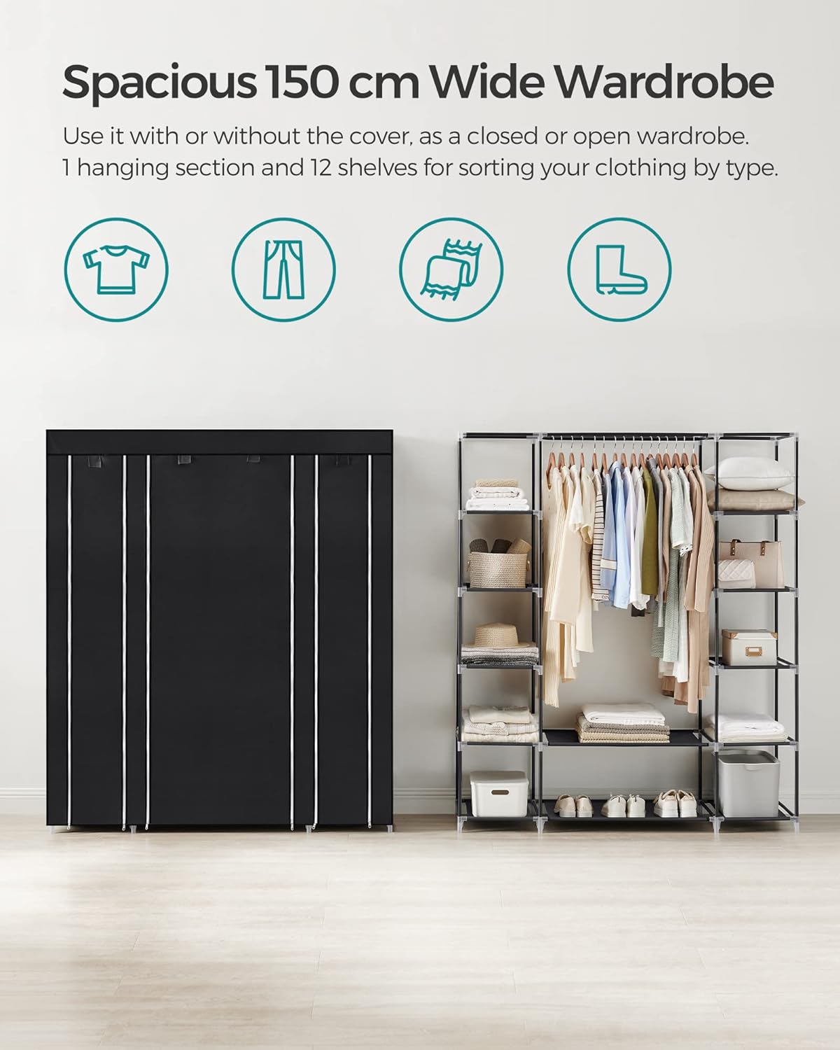 SONGMICS Fabric Wardrobe LSF03H
