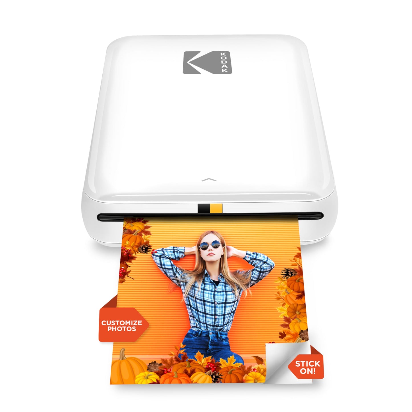 KODAK Step Instant Smartphone Photo Printer - Portable Mini Color Wireless Mobile Printer - Zink 2x3” Sticky-Back Photos - Bluetooth Compatible with iOS & Android Devices - Fun Editing App - White - Medaid International