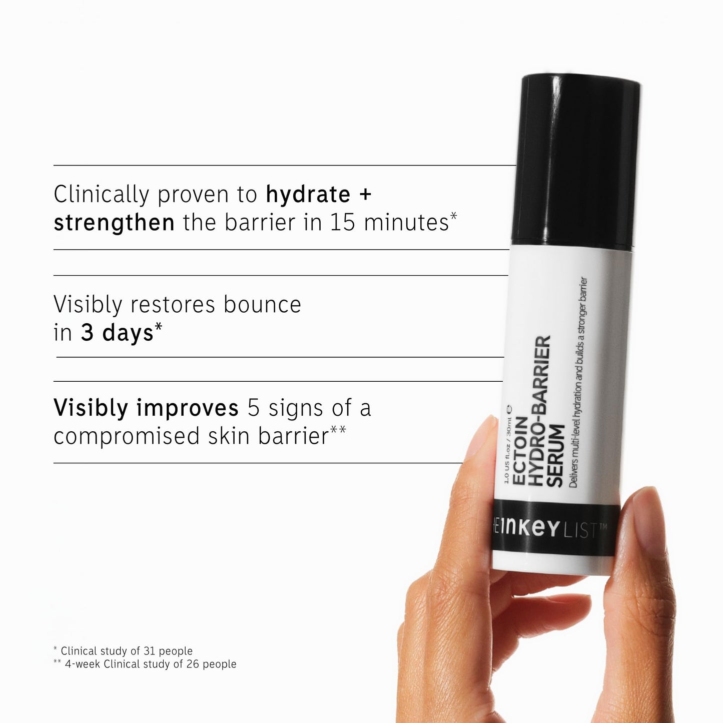 The INKEY List Ectoin Hydro-Barrier Serum, Advanced Dual-Action Serum, Boosts Hydration, Builds Stronger Skin Barrier, Lightweight Texture - Medaid International