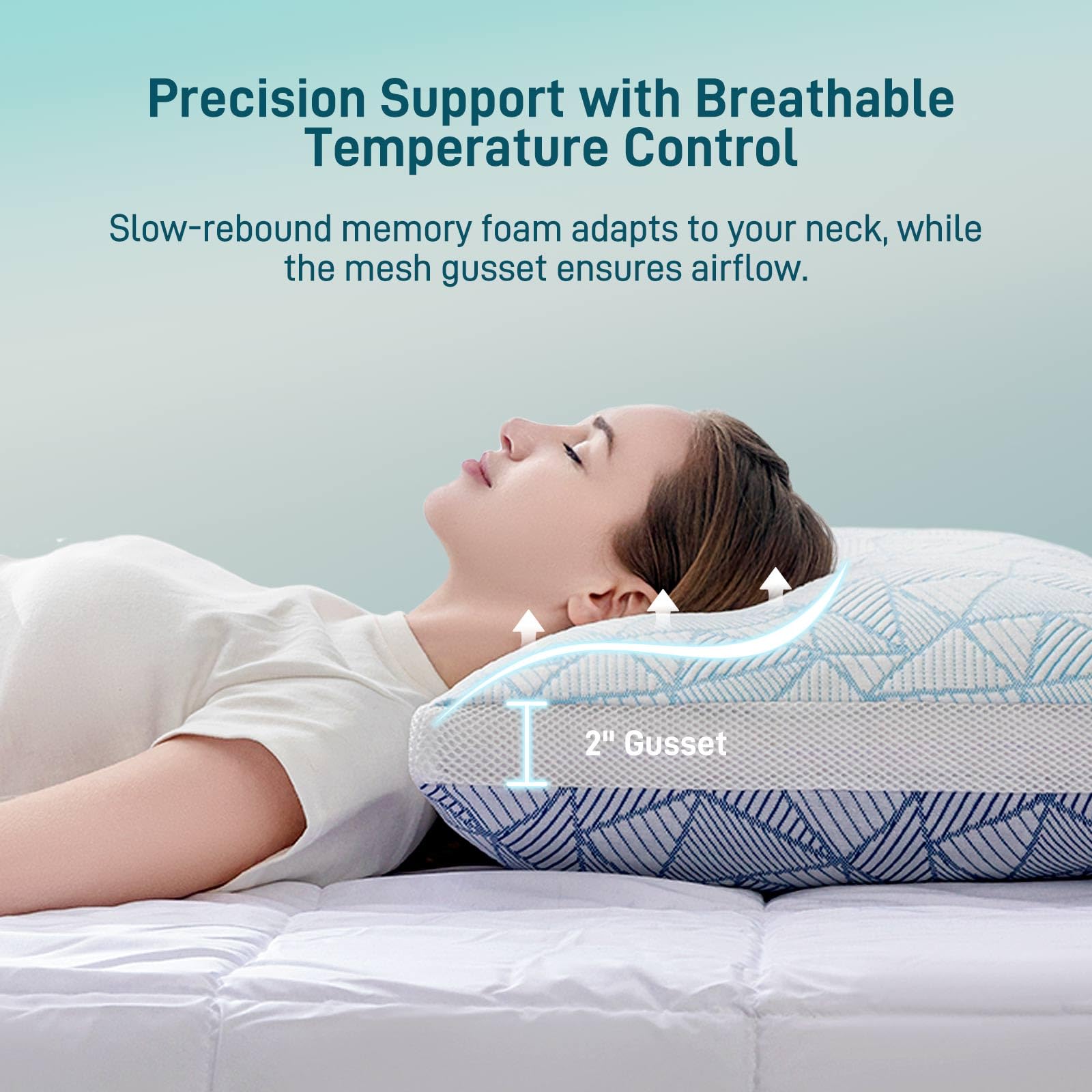 Shredded Memory Foam Cooling Soft Bamboo Viscose Pillows King Set of 2, Adjustable Hypoallergenic Hotel Quality Pillows for Stomach, Back or Side Sleeper, Oeko-TEX Certified - Medaid International