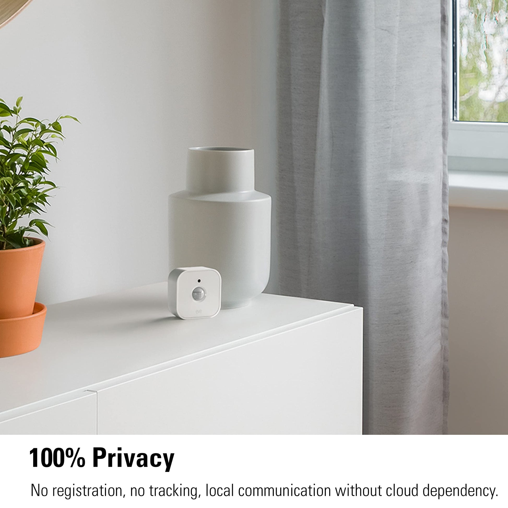 Eve Eve Motion (Matter) White Motion Detector, IPX3 Water Resistance, Light Sensor, 9 m Detection Range, Battery Powered, Matter-enabled, Thread-enabled - Medaid International