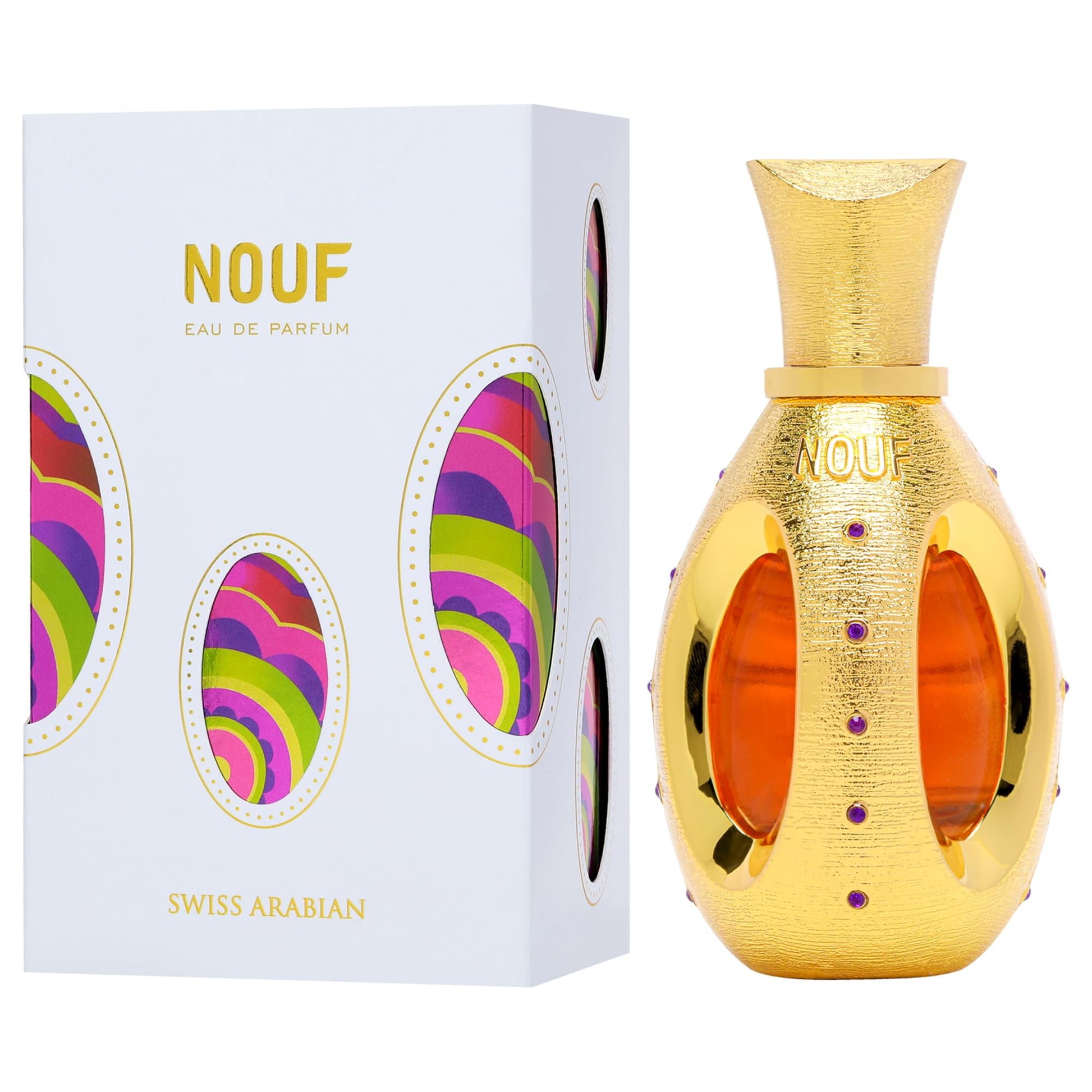 Swiss Arabian Nouf - Luxury Products From Dubai - Long Lasting, Addictive Personal EDP Spray Fragrance - Seductive Signature Aroma - 1.7 Oz - Medaid International