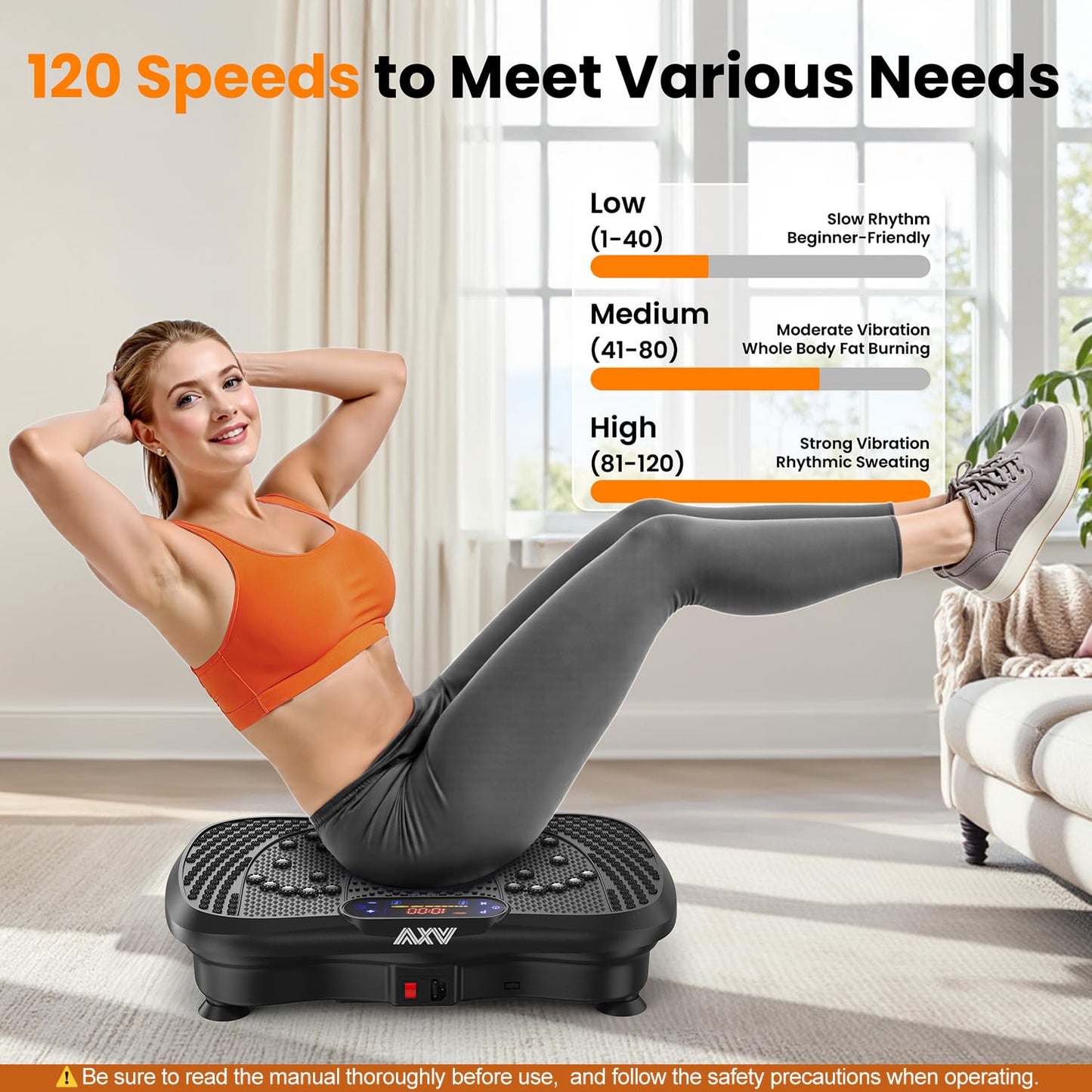 AXV Vibration Plate Fitness Platform Exercise Machine Vibrating Shaking Full Body Shaker Workout Vibrate Stand Shake Board Sport Gym for Weight Loss Fat Burner for Women Men Darkgray
