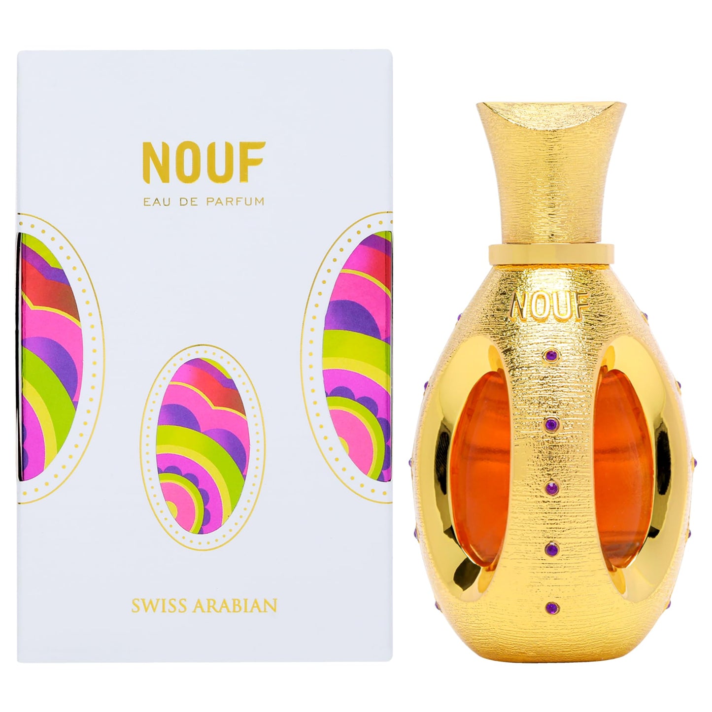 Swiss Arabian Nouf - Luxury Products From Dubai - Long Lasting, Addictive Personal EDP Spray Fragrance - Seductive Signature Aroma - 1.7 Oz - Medaid International