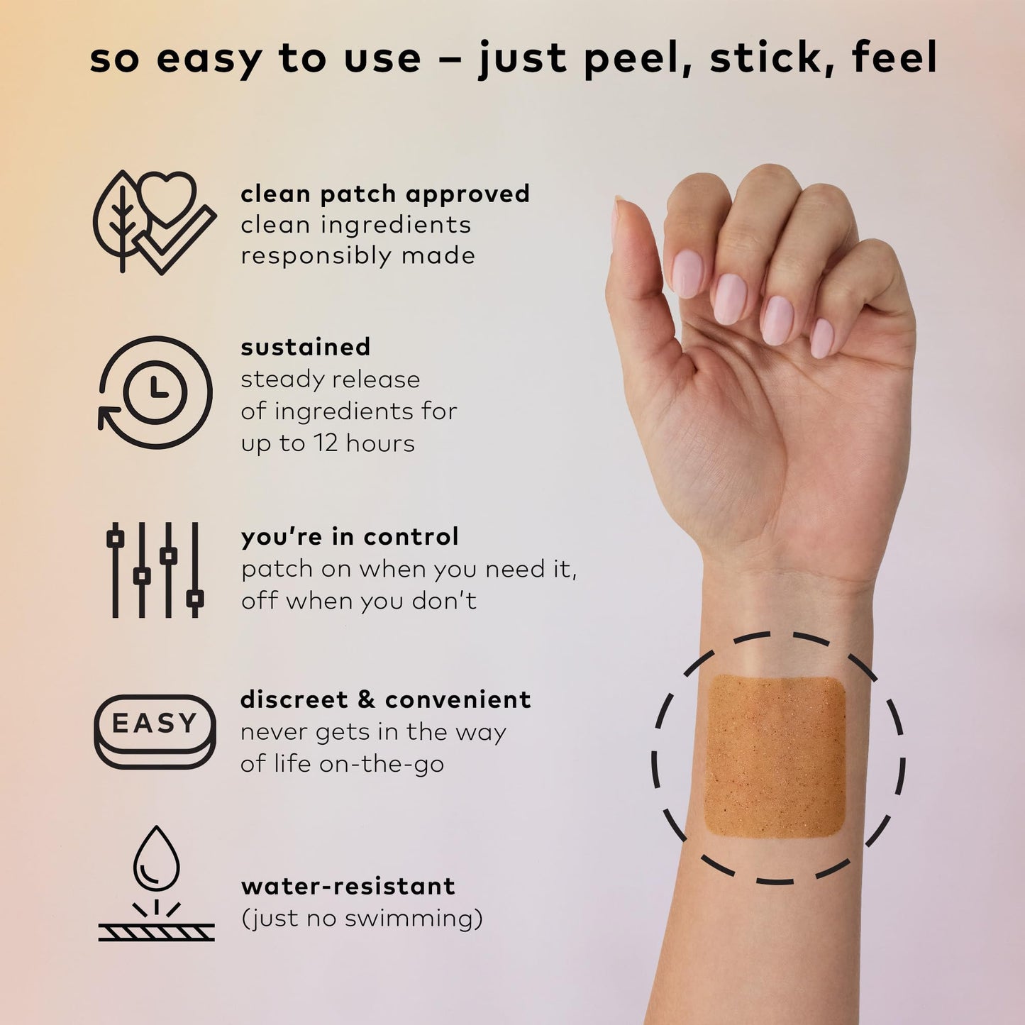 The Good Patch Relax Patches, to Unwind and Decompress, Natural Patch with Ashwagandha, Ginger Root, Plant Powered Wearable Wellness, Sustained Release (8 Total Patches) - Medaid International