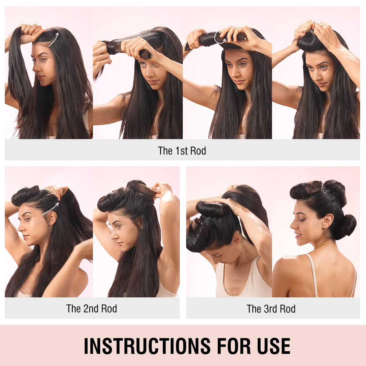 TERRIFI Heatless Hair Curler, Flexi Rods with Hook, Heatless Curling Rod for All Hair Types, No Heat Curlers to Sleep In, Overnight Heatless Curls for Blowout Hair