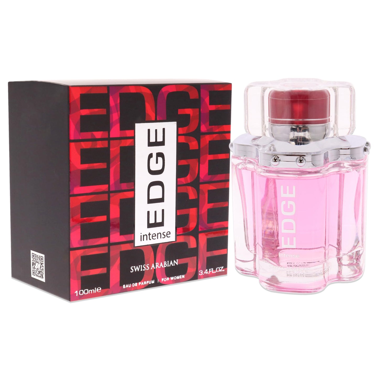 Swiss Arabian EDGE Intense - Luxury Products From Dubai - Long Lasting, Addictive Personal EDP Spray Fragrance - Seductive Signature Aroma - 3.4 Oz - Medaid International