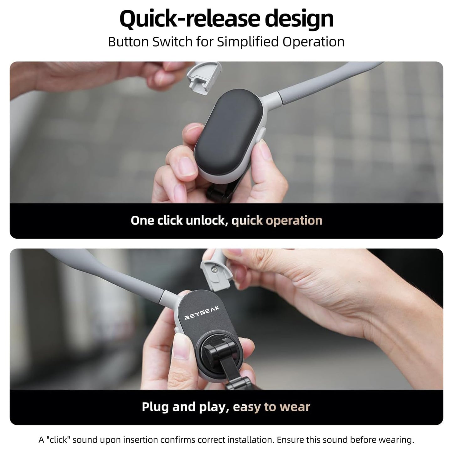 REYGEAK Magnetic Neck Phone Mount,2024 New POV/Vlog Phone Holder for Magsafe iPhone 16/15/14/13/12 Pro Mini/Plus/Pro/Pro Max,Hand Free Chest Stand Video Recording for Android Phone Accessory(Grey) - Medaid International