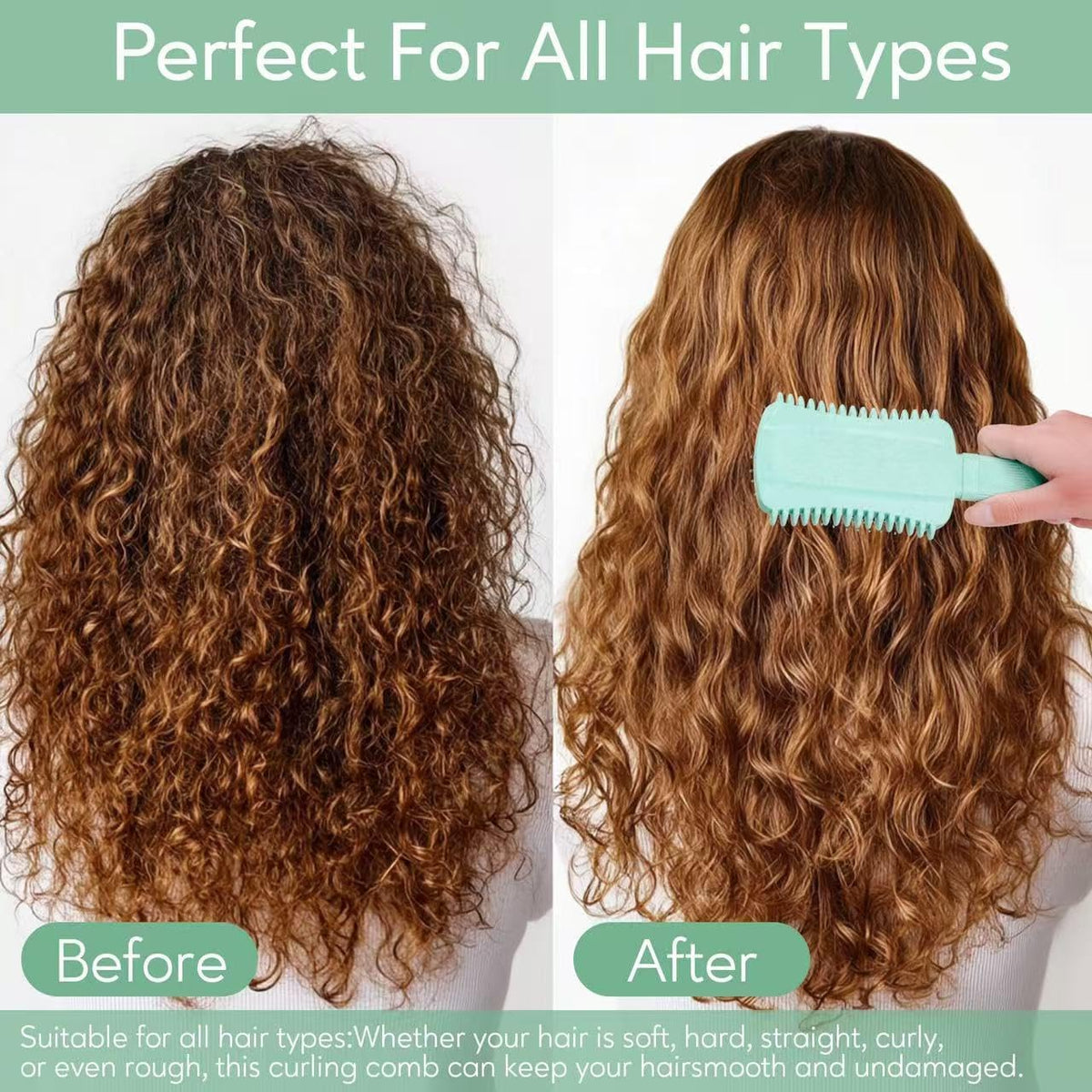 KASTWAVE Curl Defining Brush, Vented Hair Brush for Detangling, Volume Curl Defining Brush for Effortlessly Detangling Shaping and Styling, Enhances Curls Definition & Separation, Green
