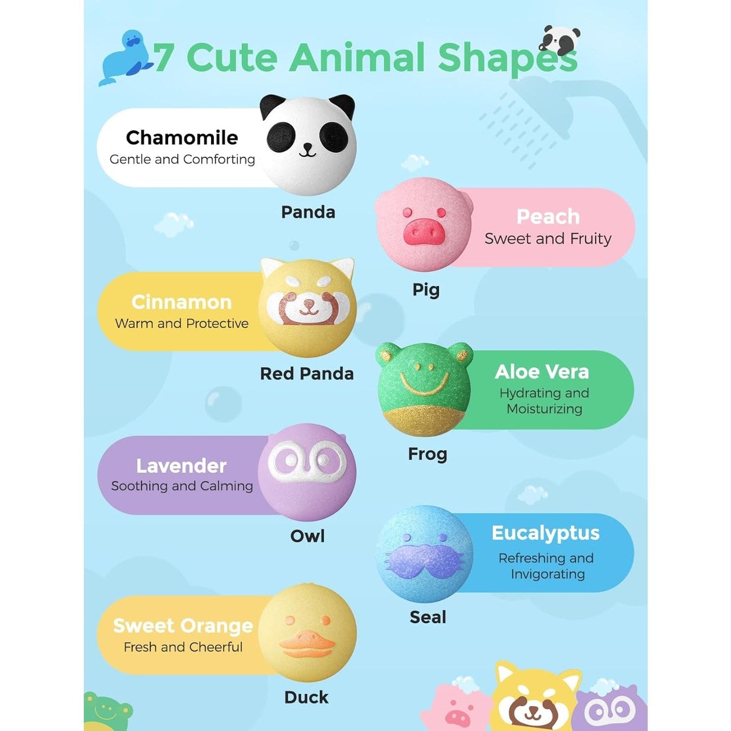 Momcozy Natural & Organic Essential Oil Bath Bombs 14Pcs Ab001
7Animal Shaoes