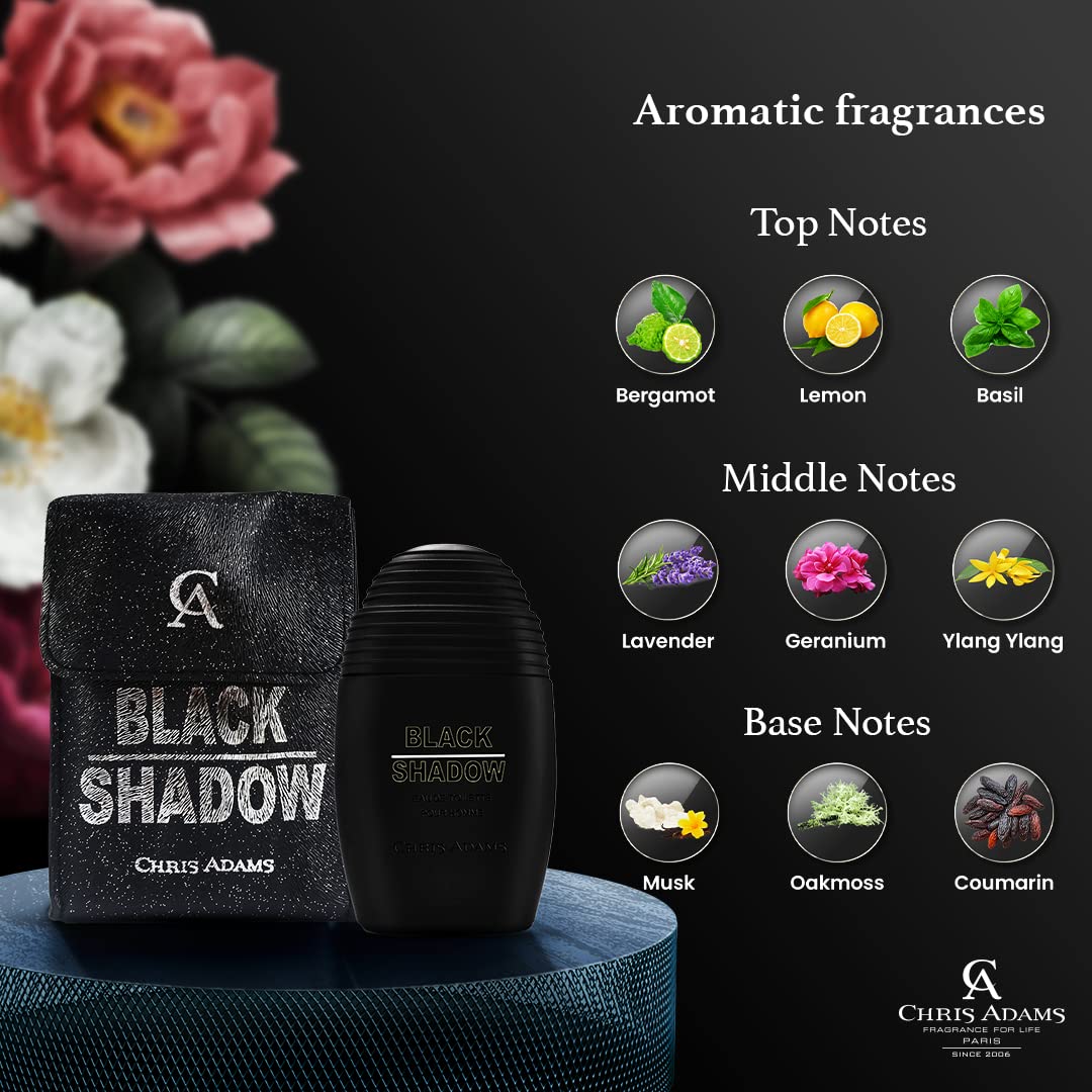 Chris Adams Eau De Toilette (Black Shadow), 100ml - Medaid International
