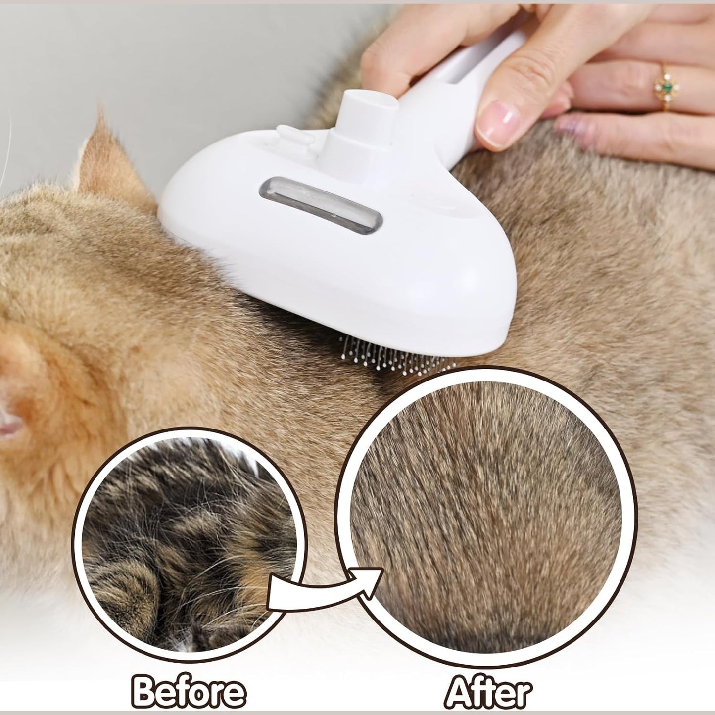 Steam Grooming Brush for Cats and Dogs - 3 IN 1 Spray Brush