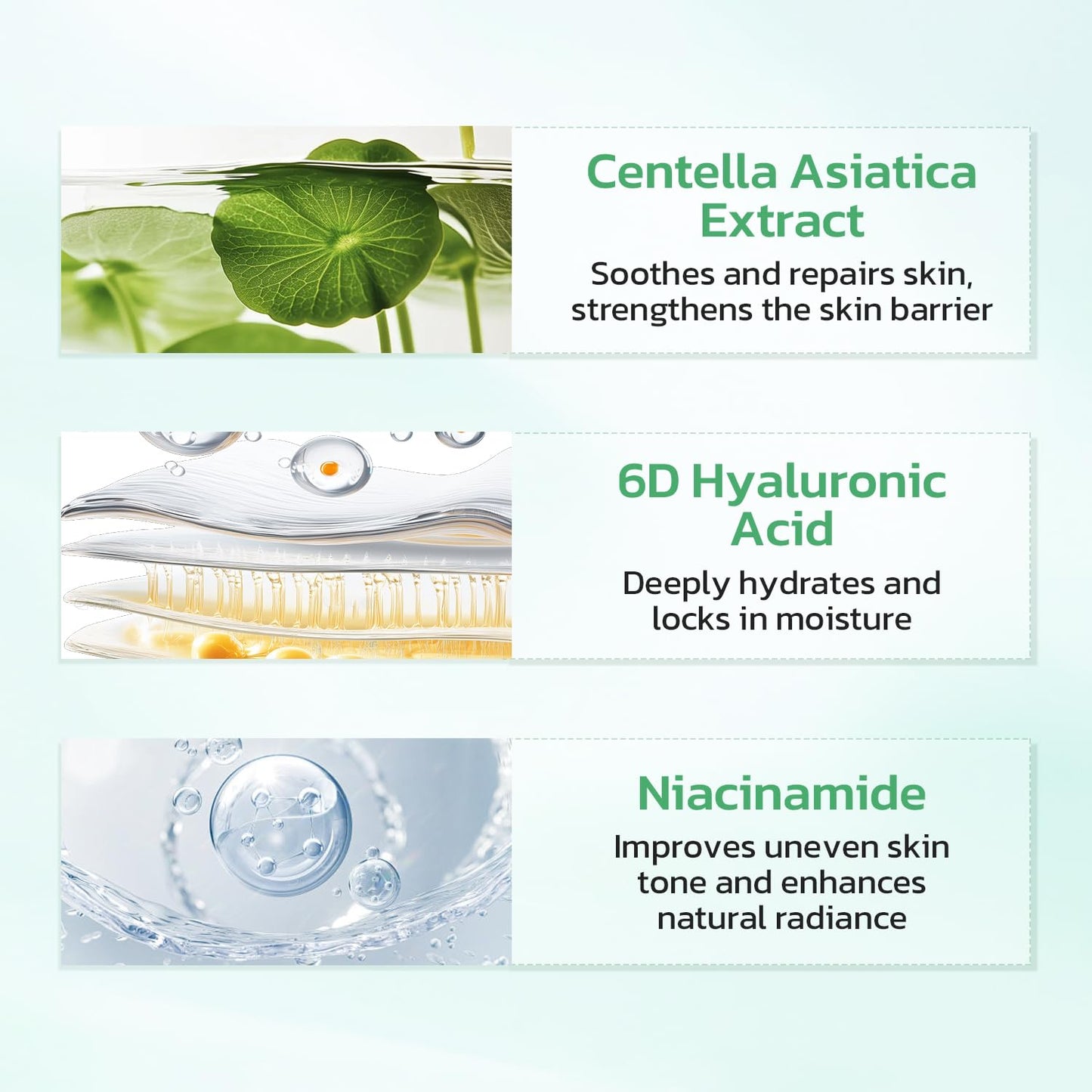 Centella Sunscreen SPF 50 PA+++ - Hyalu CICA Water-Fit Sun Serum - No White Cast Sensitive Skin Calming Protector Solar 2 fl.oz - Medaid International