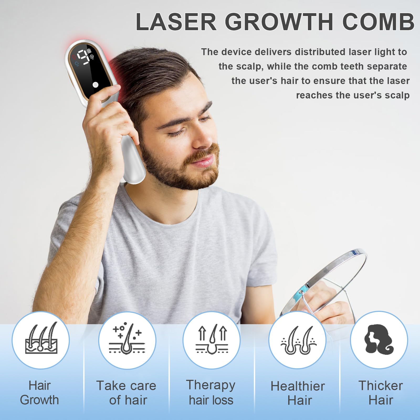 Laser Hair Growth Comb - Handheld Laser Hair Growth Comb - Medaid International