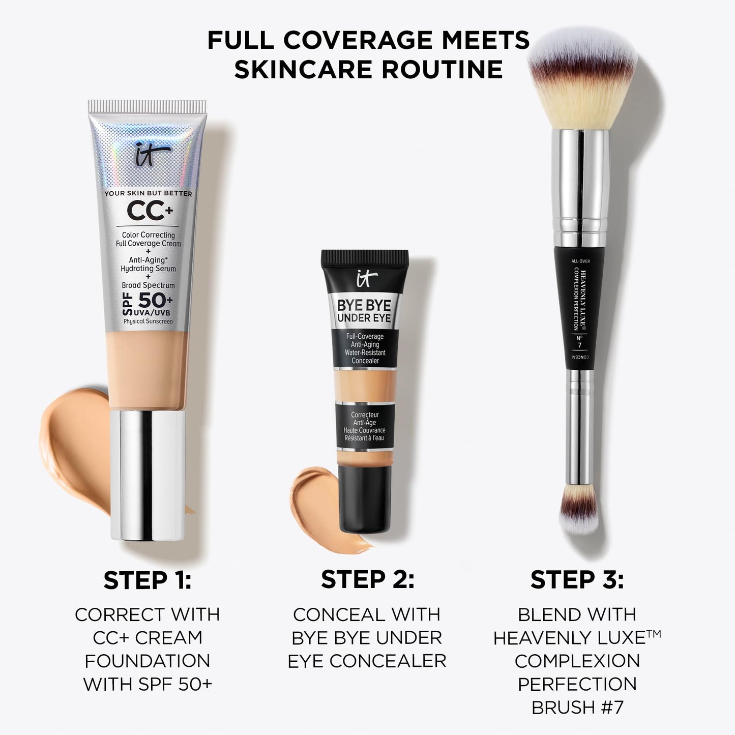 IT Cosmetics Bye Bye Under Eye Concealer (Light Nude) - Water-Resistant, Full Coverage Brightening Concealer For Dark Circles, Fine Lines, Redness & Discoloration, Anti-Aging, 24H Wear - 0.4 fl oz - Medaid International