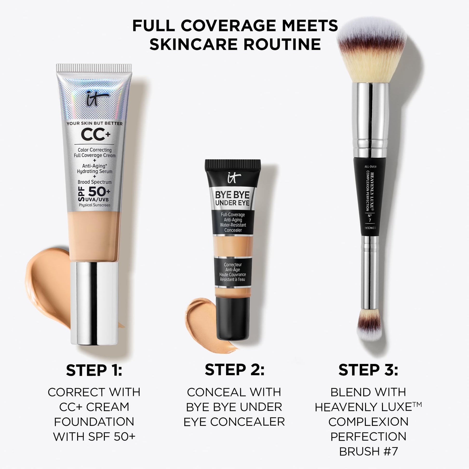 IT Cosmetics Bye Bye Under Eye Concealer (Light Nude) - Water-Resistant, Full Coverage Brightening Concealer For Dark Circles, Fine Lines, Redness & Discoloration, Anti-Aging, 24H Wear - 0.4 fl oz - Medaid International