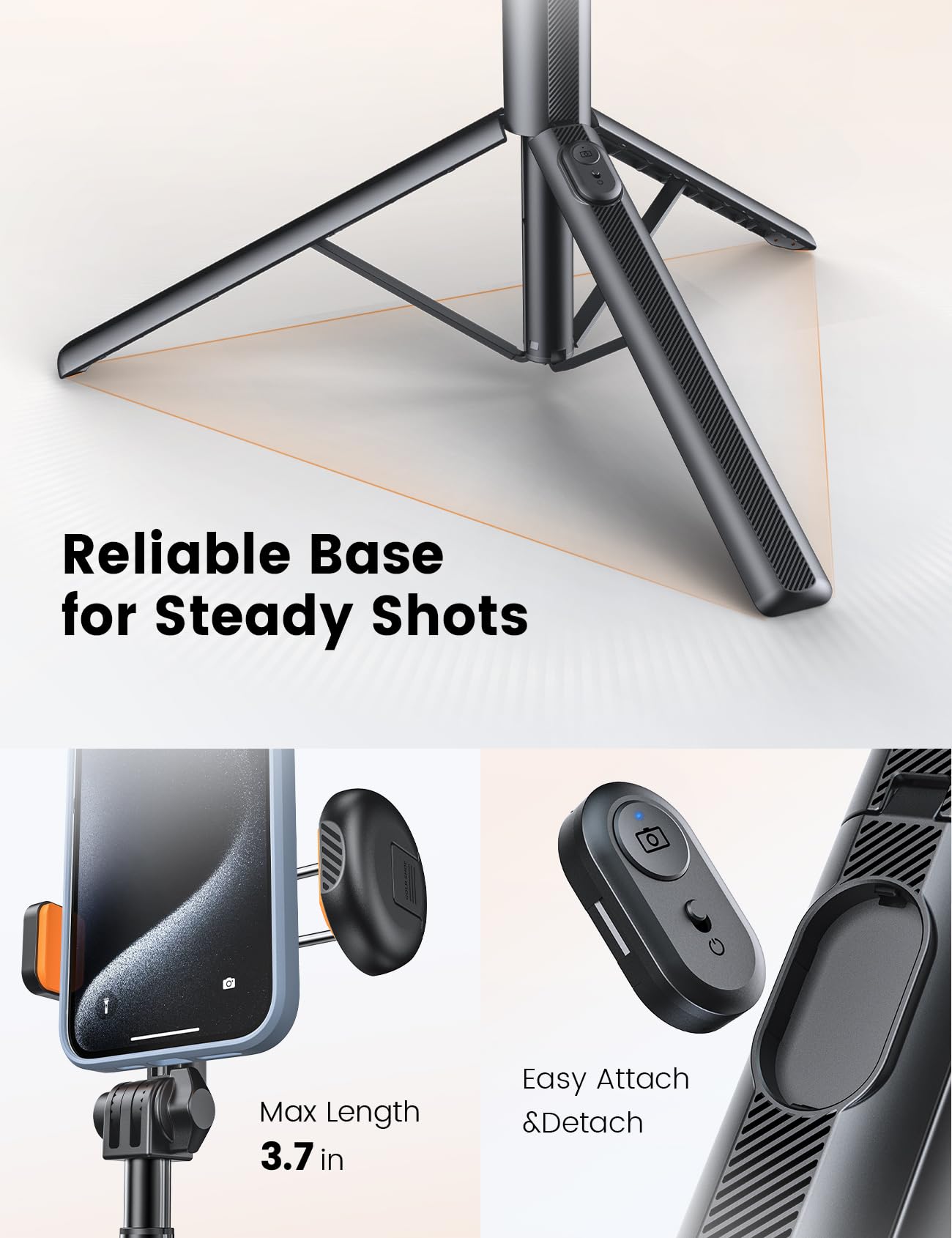 ANXRE 71" Phone Tripod, NT79 Extendable Selfie Stick Professional Video Accessories for Cell Phone＆Camera, Phone Tripod Stand Holder with Remote Compatible with iPhone Android, Camera - Medaid International