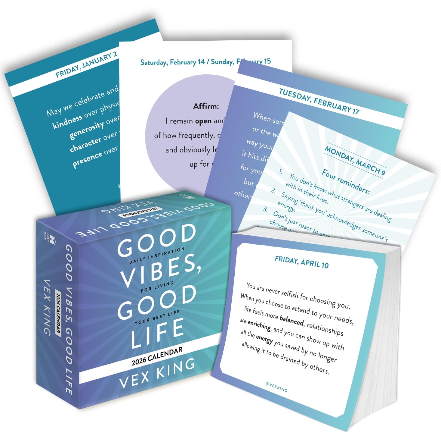 Good Vibes, Good Life Calendar 2026: Daily Inspiration for Living Your Best Life - Medaid International