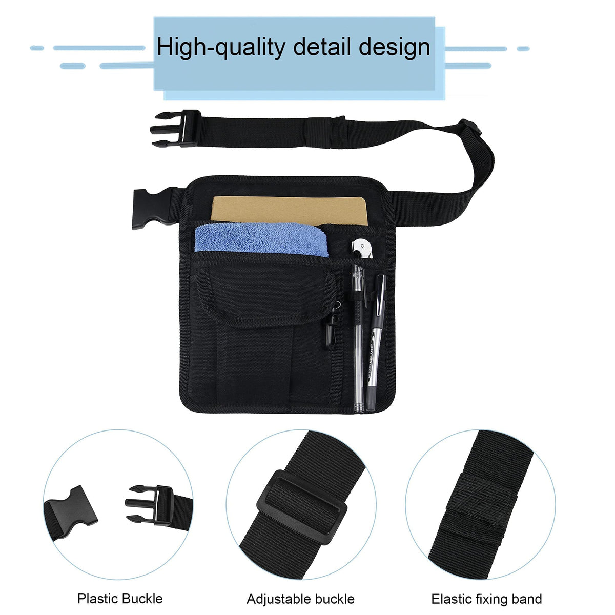 TERRIFI Waitress Hip Pouch,server pouch waitress accessories,Stay Organized and Efficientfor waitress apron、money pouch、waiter apron