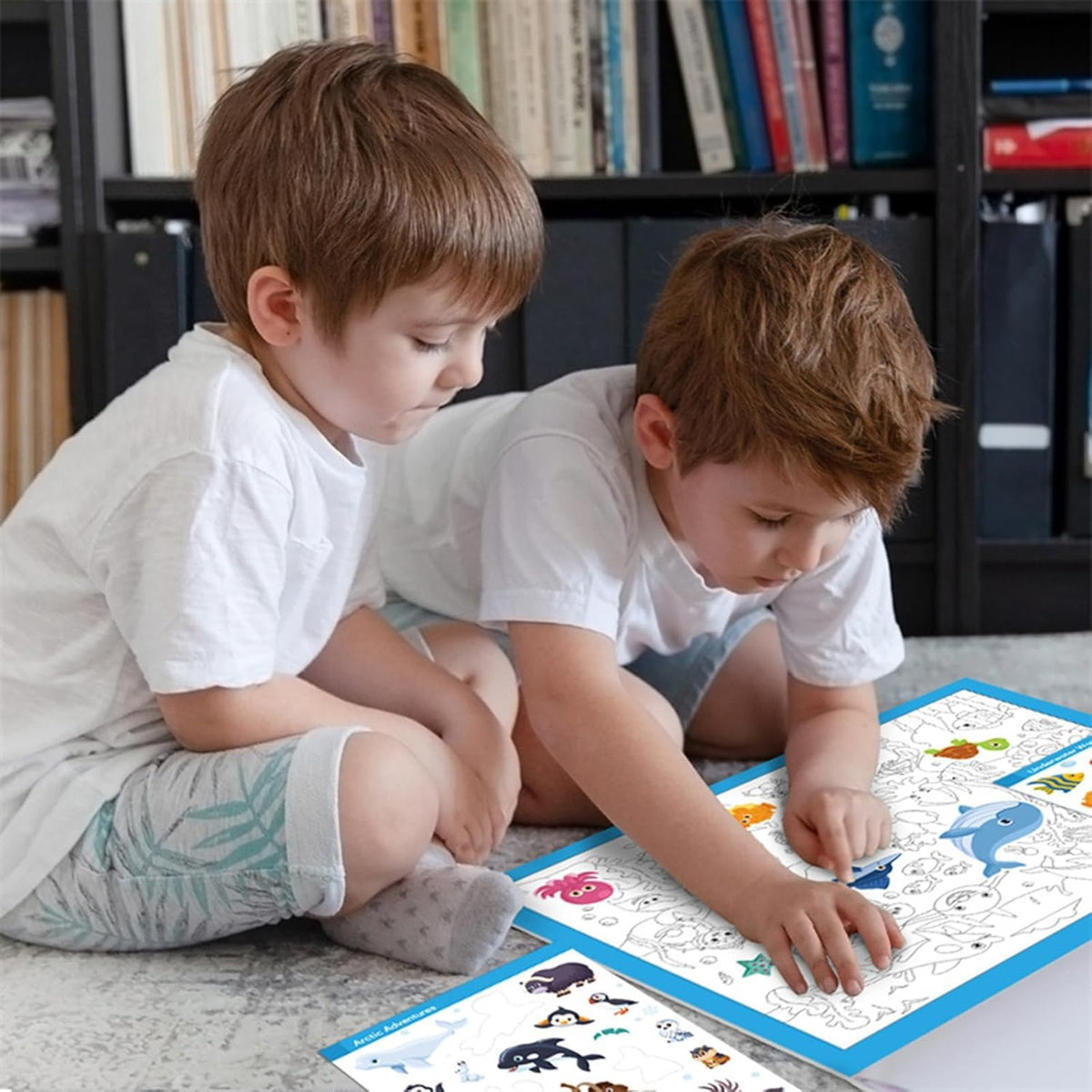 KASTWAVE Animal Sticker Book for Kids 3-6 | Find The Animal Sticker, 10 Themes with 200+ Stickers, Search & Find DIY Educational Toy for Toddlers