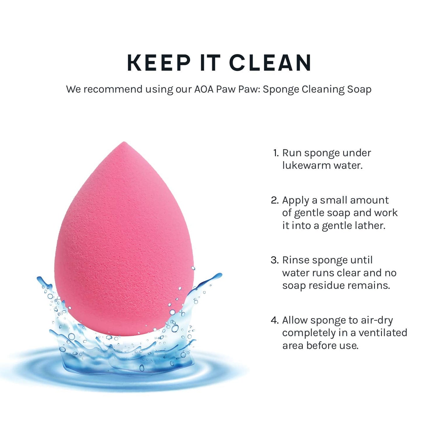 AOA Studio Collection makeup Sponge Set Latex Free and High-definition Set of 6 makeup Wonder blender For Powder Cream and Liquid, Super Soft Wonder Beauty Cosmetic - Medaid International