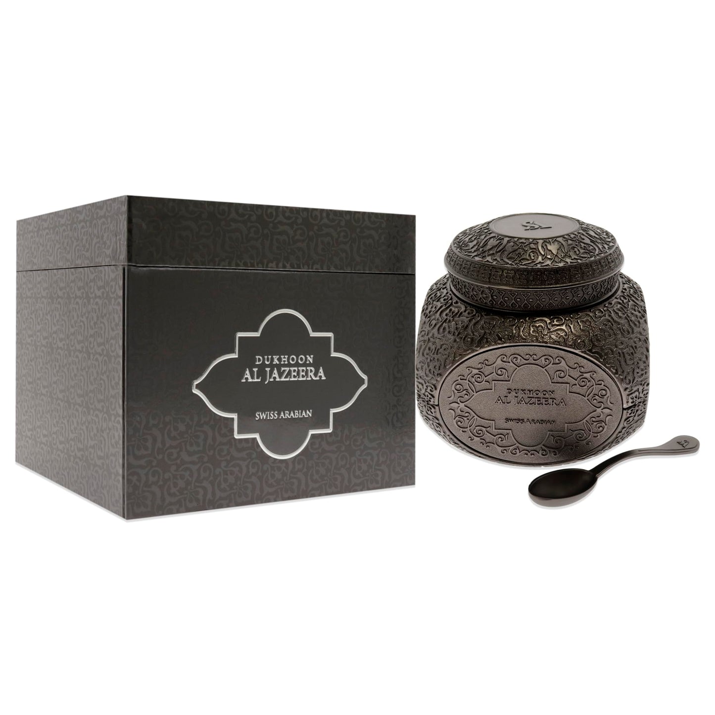SWISS ARABIAN Dukhoon Al Jazeera - Luxury Products from Dubai - Lasting, Addictive Home Fragrance Powder Incense - Give Your Home A Seductive Signature Aroma - The Luxurious Scent of Arabia - 2.4 Oz - Medaid International