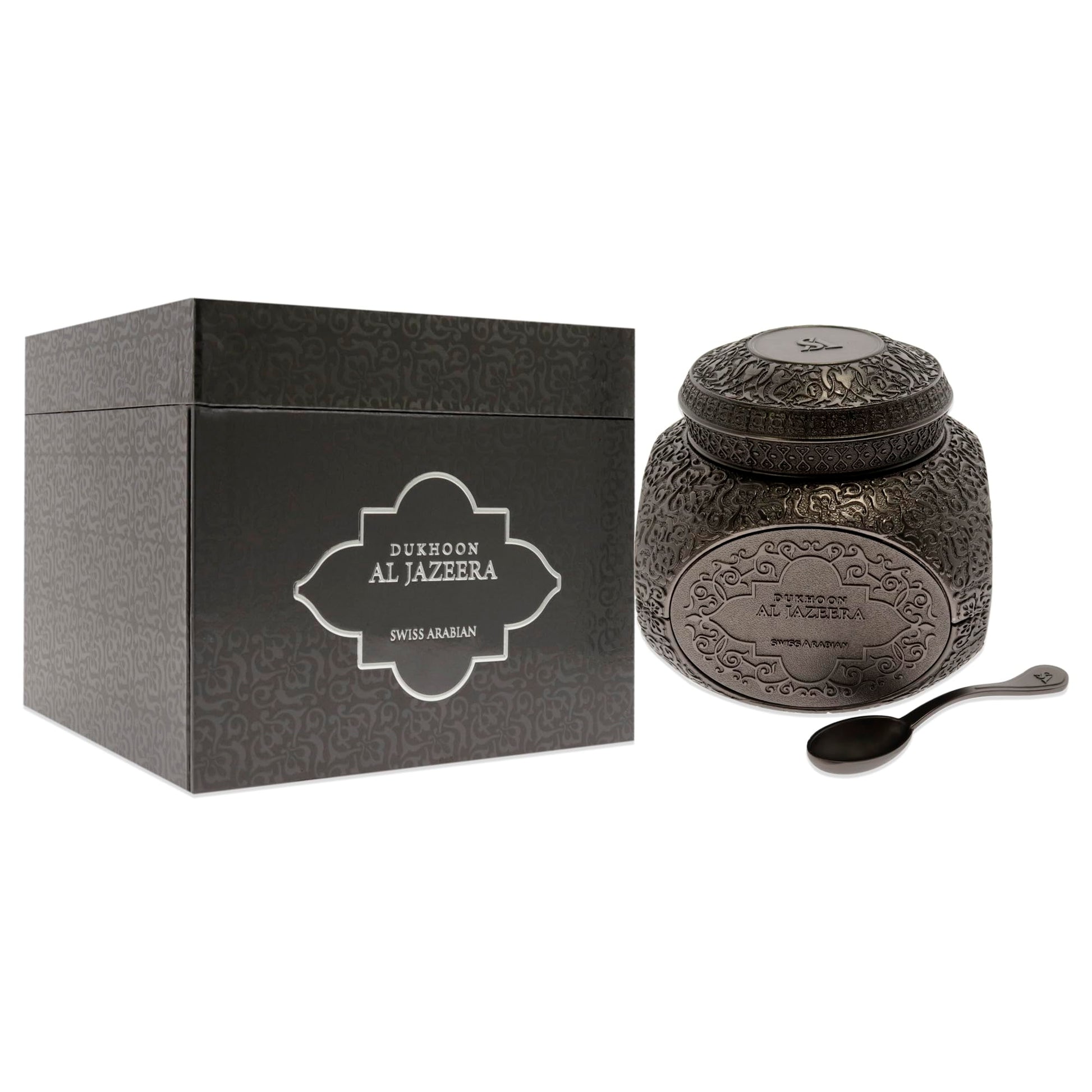 SWISS ARABIAN Dukhoon Al Jazeera - Luxury Products from Dubai - Lasting, Addictive Home Fragrance Powder Incense - Give Your Home A Seductive Signature Aroma - The Luxurious Scent of Arabia - 2.4 Oz - Medaid International