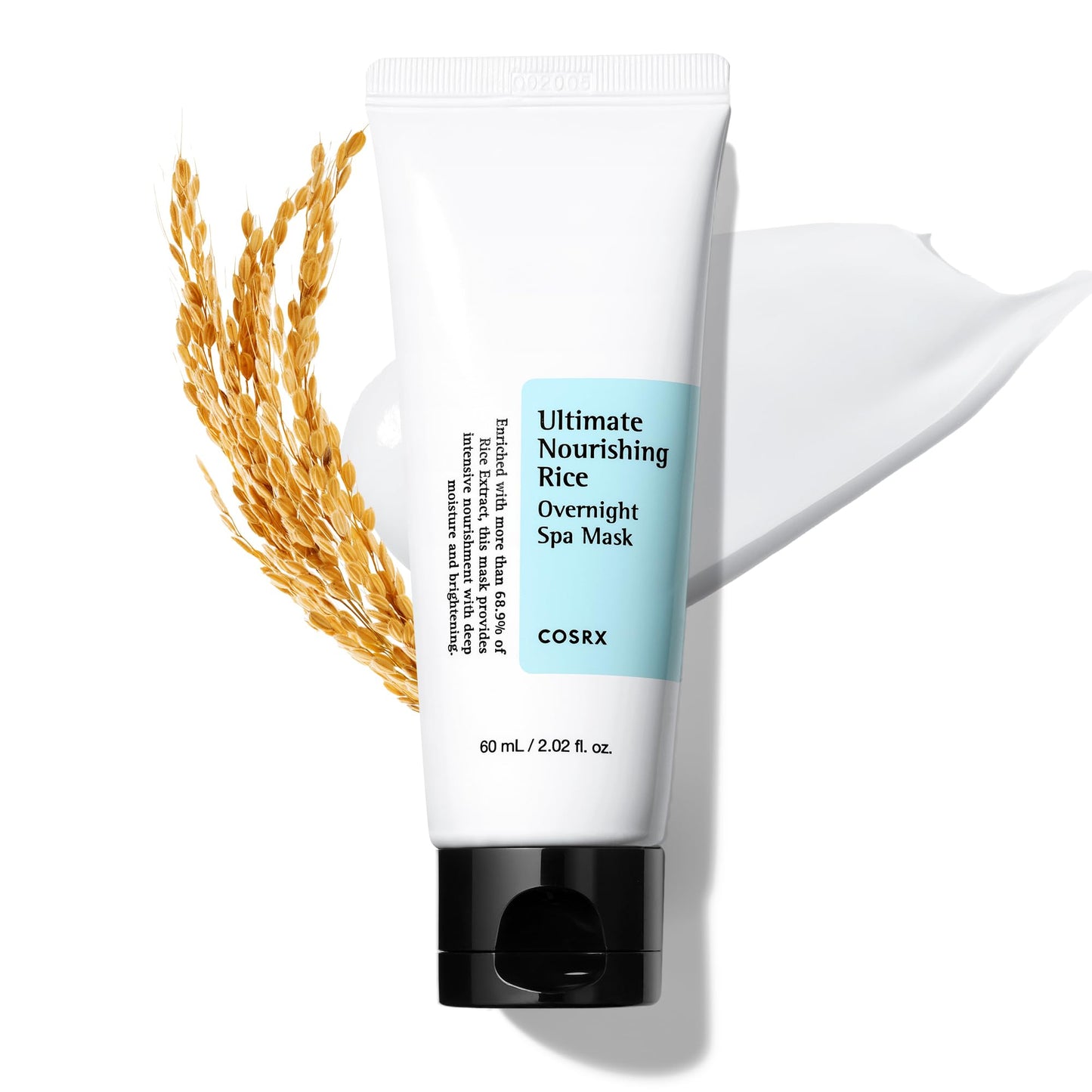 COSRX Ultimate Nourishing Rice Overnight Spa Mask, 60ml / 2.02 fl.oz | Rice Extract 68% and Niacinamide 2%, Korean Skin Care, Stocking Stuffers, Holiday Gifts, Gifts for Women - Medaid International