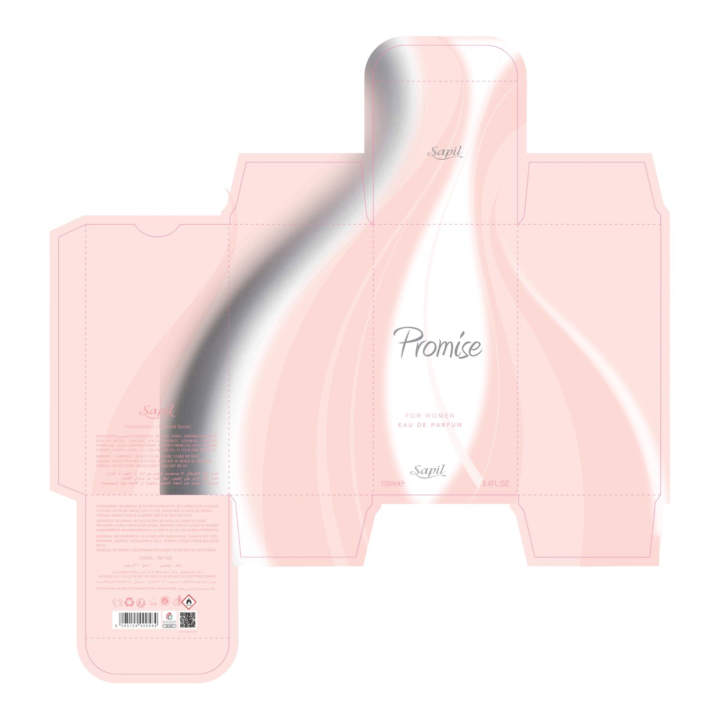 Sapil Promise Perfume for Women - Long-lasting Dubai Floral Fresh EDP Spray 100ml - Enticing Scent for Everyday Wear - Daily Perfume for Women - Medaid International