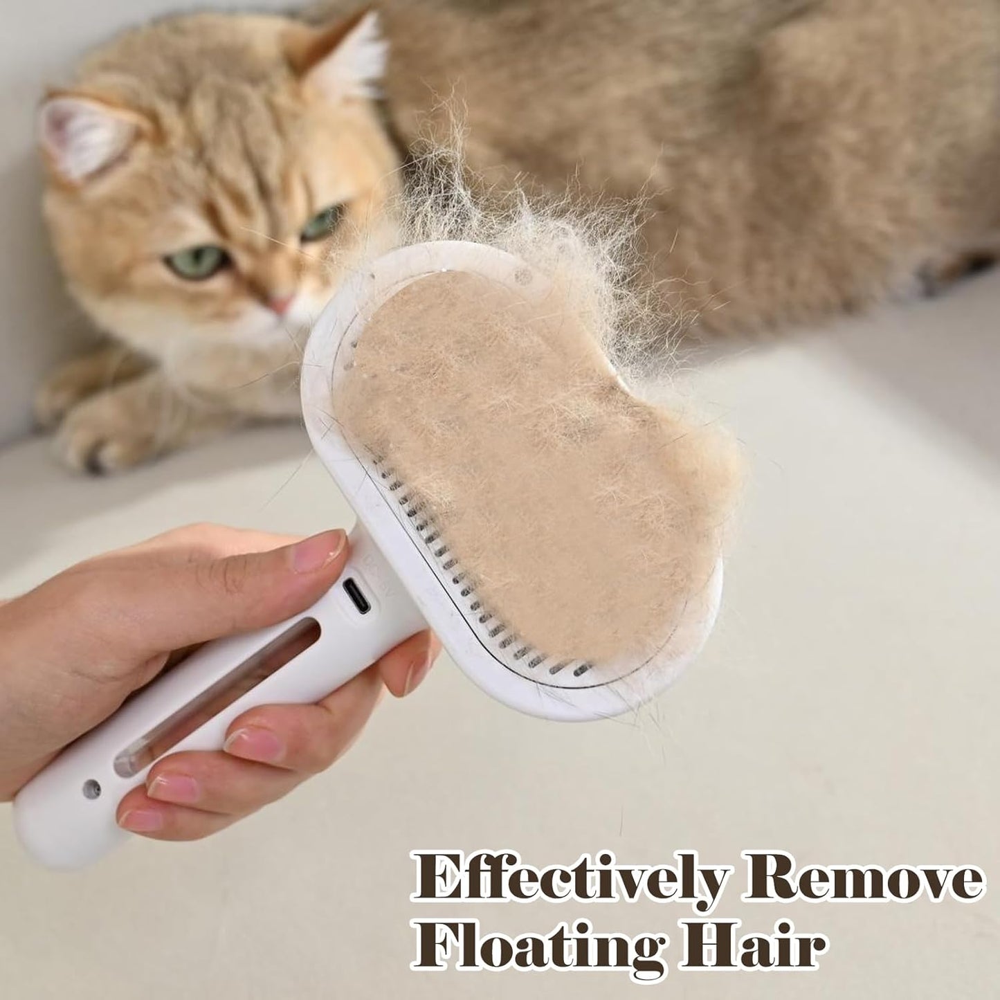 Steam Grooming Brush for Cats and Dogs - 3 IN 1 Spray Brush