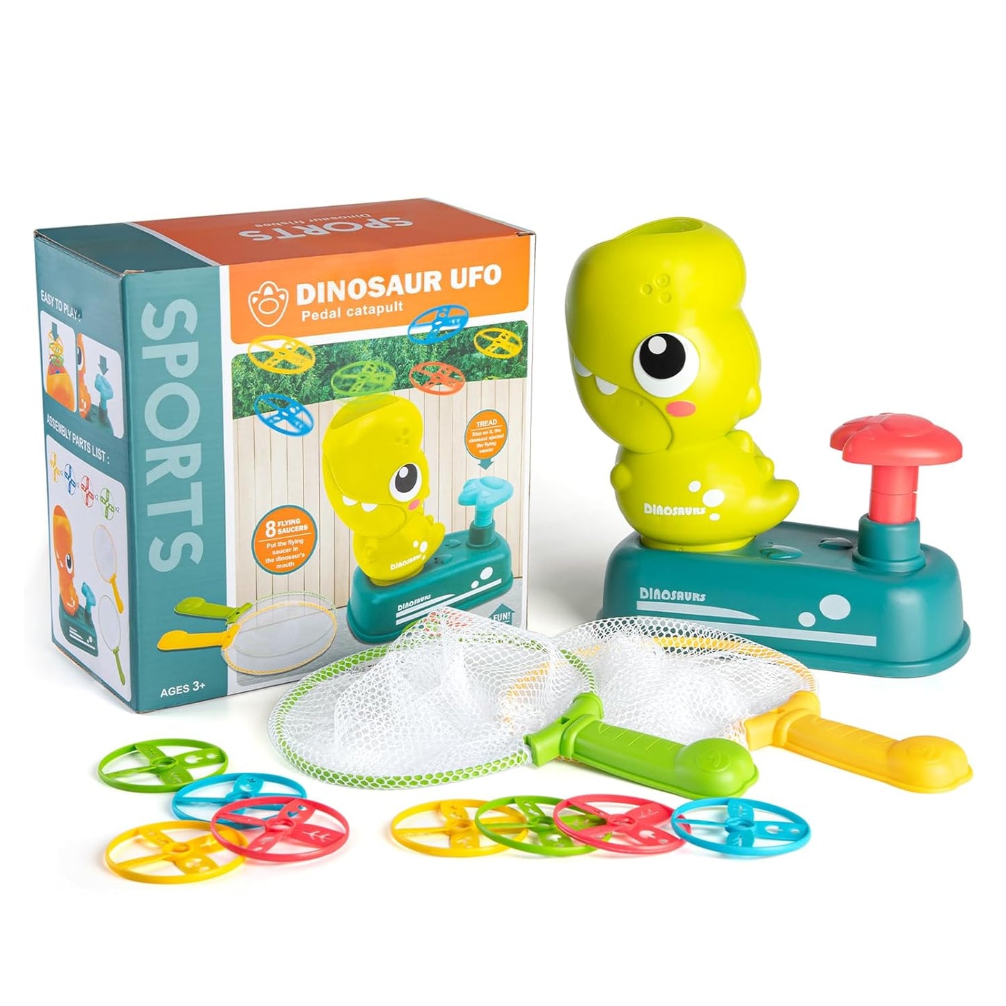 Dinosaur Flying Disc Launcher Toy