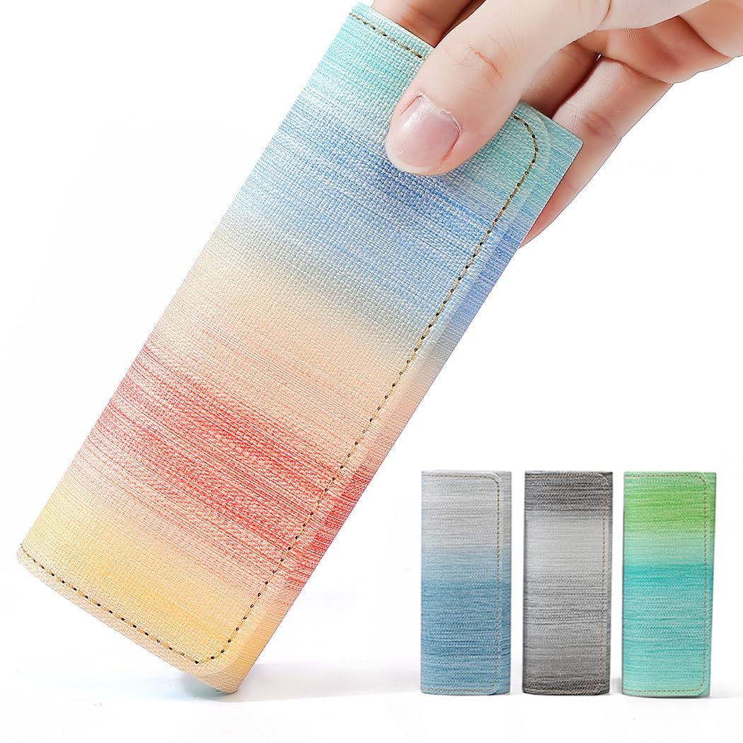 TERRIFI 4 Pack Eyeglasses Sunglasses Case, Portable Eyewear Organizer Pouch Bag, Hard Shell Eyeglasses Case for Men Women (Multicolor)