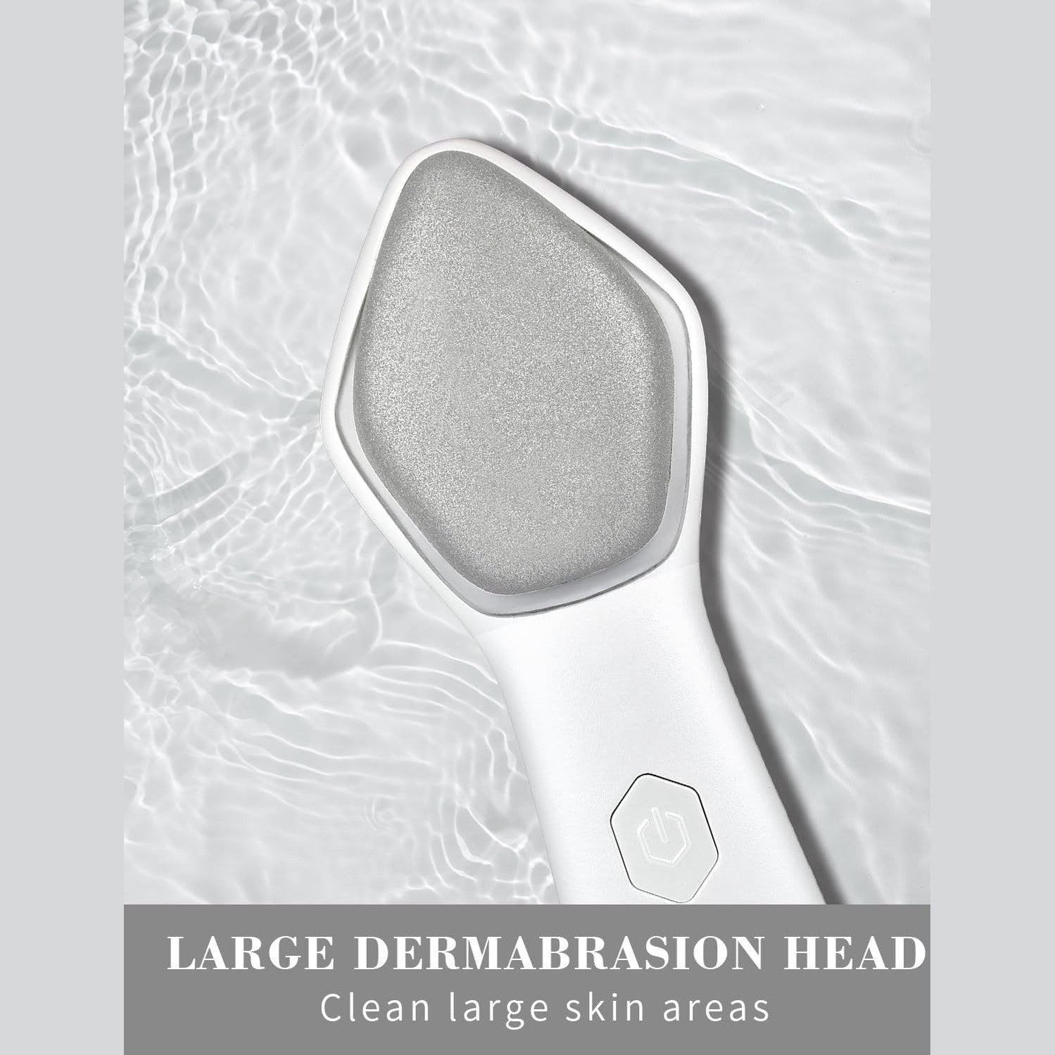 NEWDERMO Microdermabrasion Machine Pro, Large Diamond Electric Microdermabrasion Wand Tool With 3 Levels Frequency for Face Body Exfoliate Skin Care(White) - Medaid International