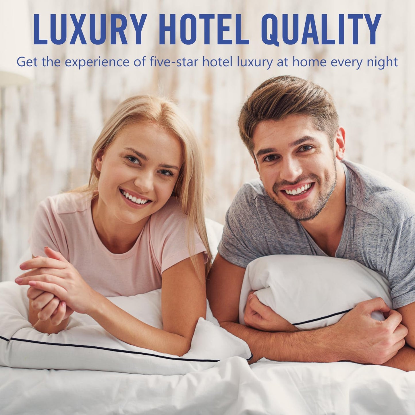Vorouhals Hotel Collection Bed Pillows for Sleeping 2 Pack Standard Size Cooling Pillows Set of 2 for Back, Stomach or Side Sleepers, Super Soft Down Alternative Microfiber Filled Pillows - Medaid International