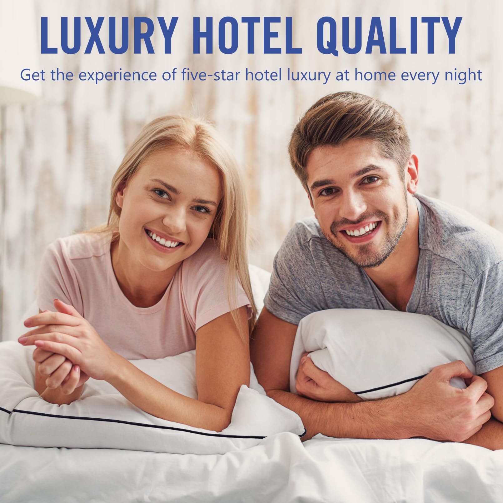 Vorouhals Hotel Collection Bed Pillows for Sleeping 2 Pack Standard Size Cooling Pillows Set of 2 for Back, Stomach or Side Sleepers, Super Soft Down Alternative Microfiber Filled Pillows - Medaid International