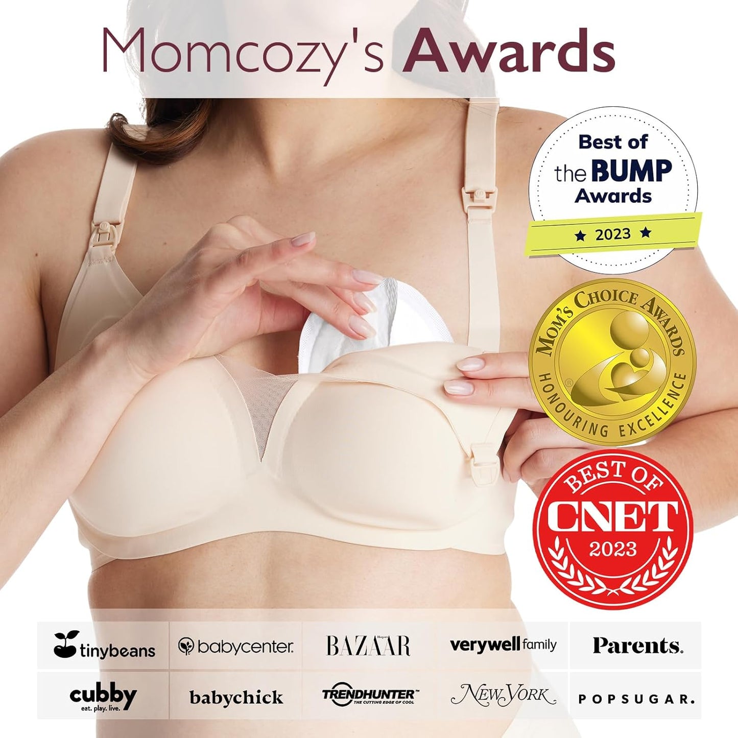 Momcozy Ultra-Thin Disposable Nursing Pads, Ultra-Absorbent and Breathable.