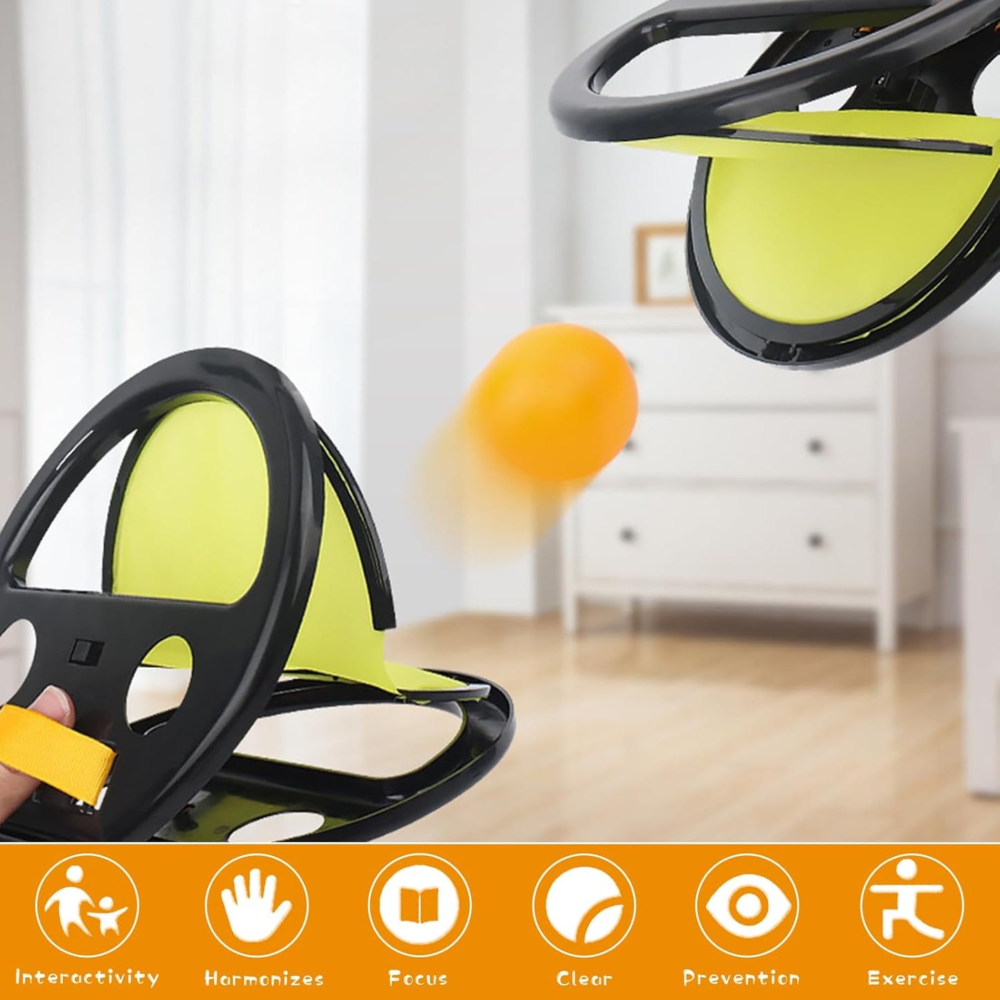 Hand Ping Pong Catch Game (Set of 2)