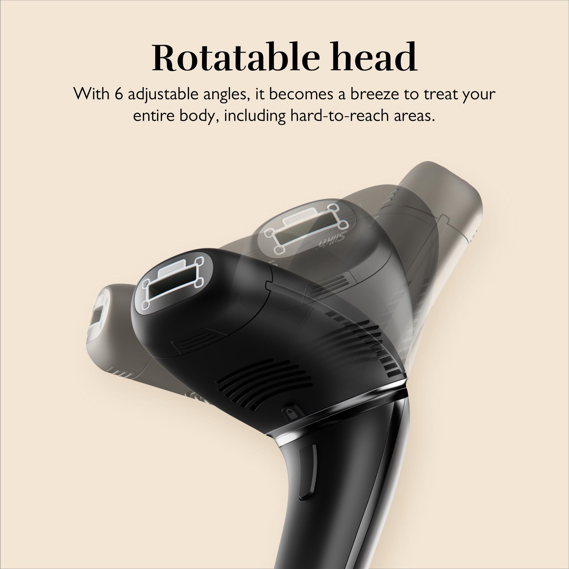 Silk'n Hair Removal Device for Women and Men, Silk'n 7 Professional IPL with Rotating Head, Painless Salon-Quality Results Starting in 3 Weeks, Face and Body with 3 Smart Attachments Black - Medaid International