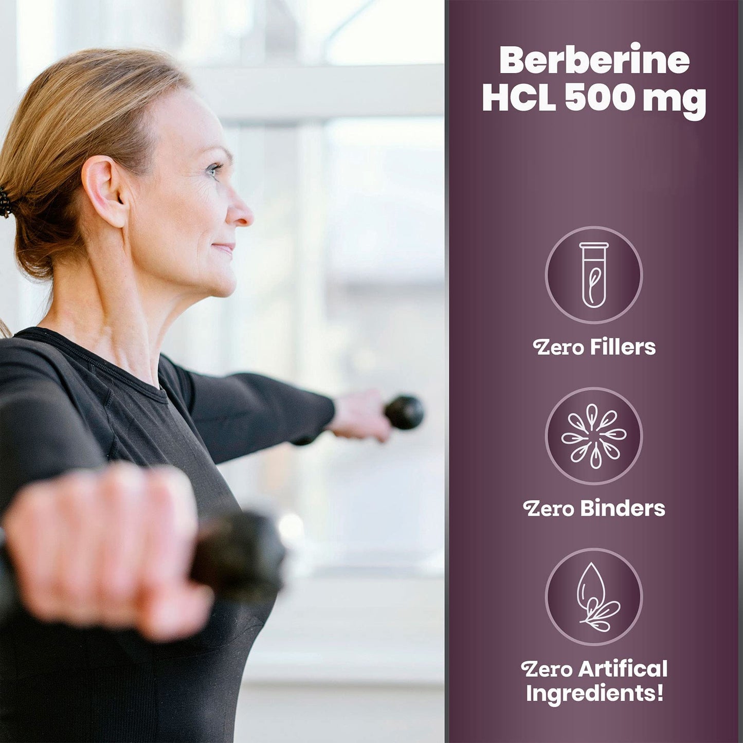 Simply Natures Pure Premium Berberine HCl 500mg - 120 Capsules - Cardiovascular Gastrointestinal Immune Support - Chromium Cinnamon - Medaid International