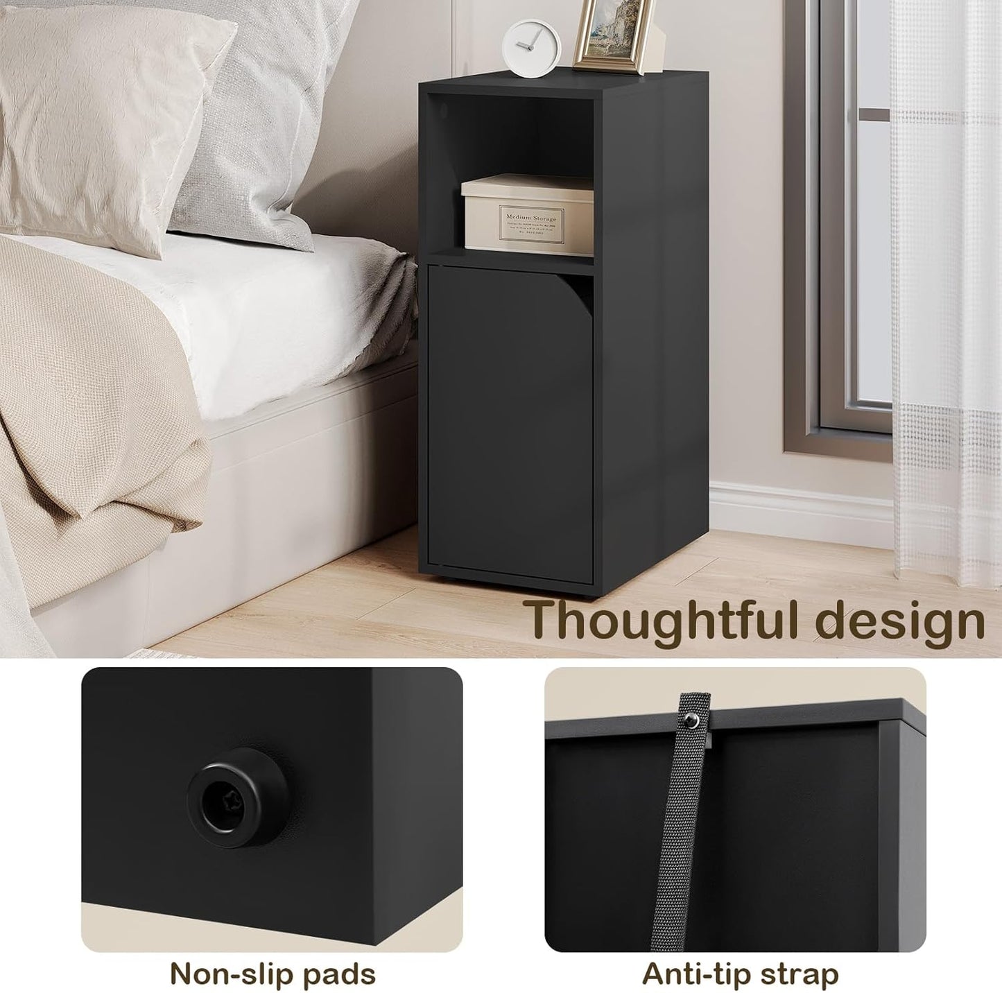 WOLTU Slim Wood Bedside Table (NTS16SZ)