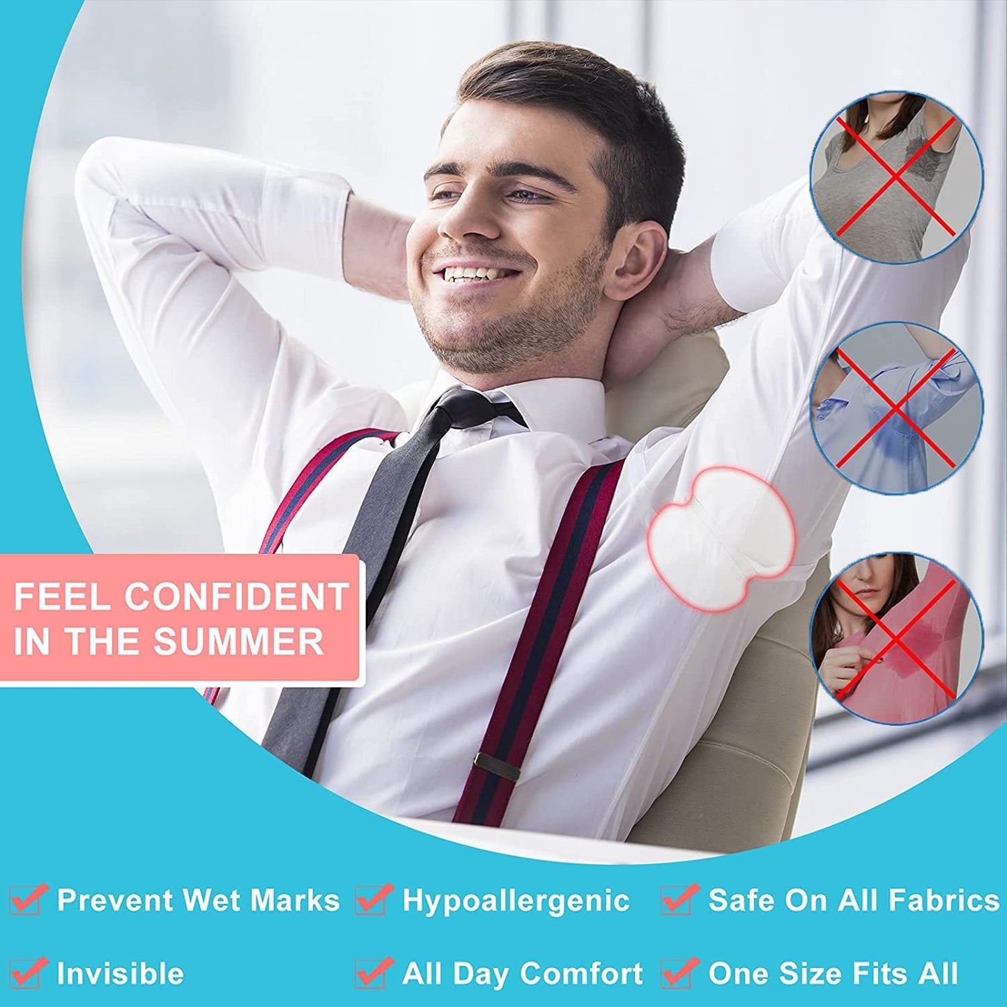 Underarm Sweat Protection Pads - Keeps you smelling & looking fresh all day