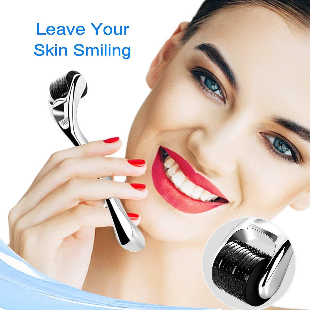 Derma Roller Microneedling Roller for Face Body - 540 Titanium Microneedle Roller w/Storage Case - Medaid International