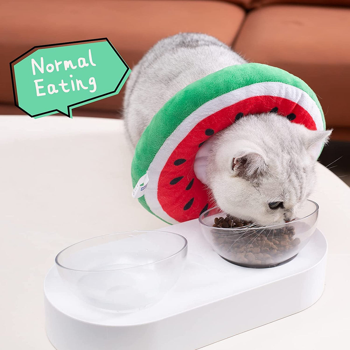 Kastwave Adjustable Cat Recovery Collar, Cute Cone Collar Soft, Cones After Surgery For Kittens (Large)
