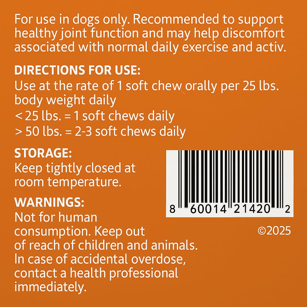 Running K9 Hip & Joint Soft Chews for Dogs – Glucosamine, MSM, Turmeric & Collagen – Joint Support Supplement for Mobility, Flexibility & Comfort – 60 Count – Made in USA