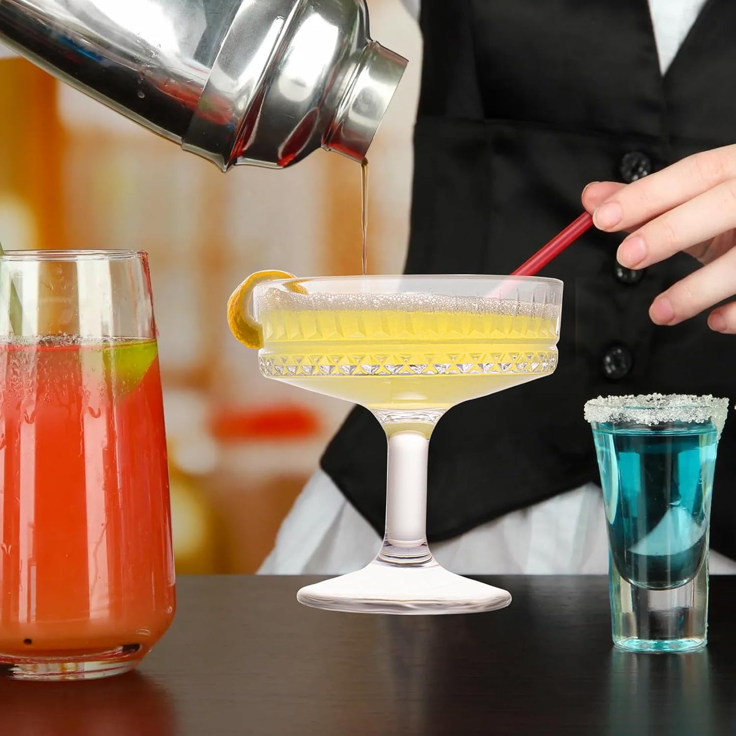 Set Of 6 Elegant Glass Cup