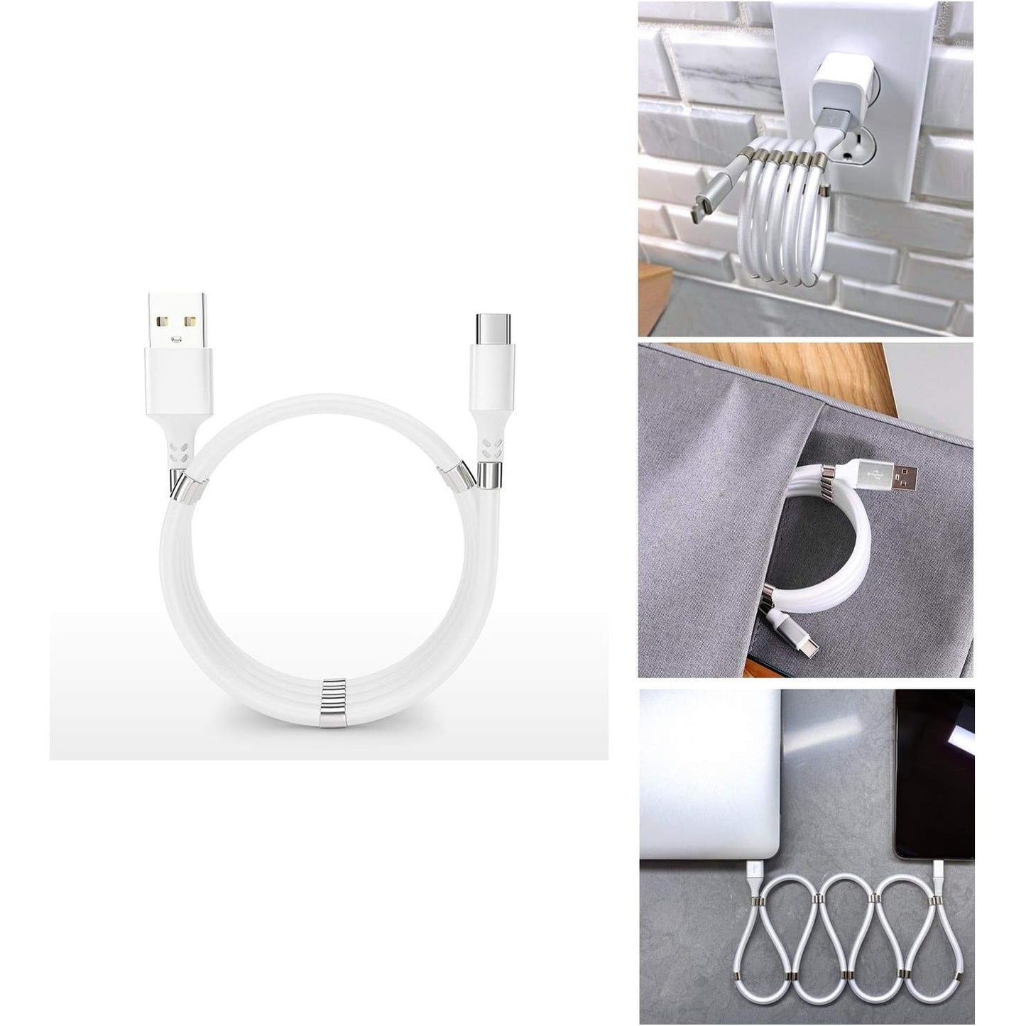 1 Meter Magic Rope Magnetic Data Cable USB