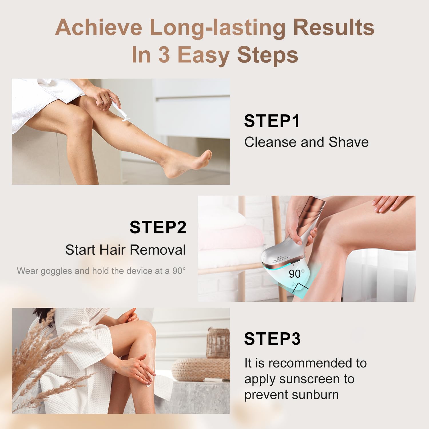 Aphrona® Hair Removal | For Full Body, Face, Sideburns, Stomach, Arms | Easy to Use |Safe & Effective Laser Hair Remover | Long-Lasting Hair Removal | FDA Cleared - Medaid International