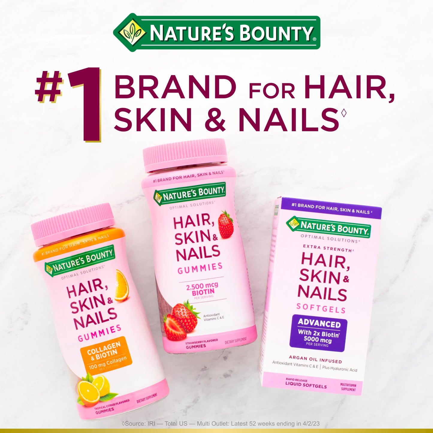 Nature's Bounty Biotin 10000mcg Supplement, Supports Healthy Hair, Skin and Nails, Optimal Solutions Hair Vitamin with Biotin, 90 Rapid Release Liquid Softgels - Medaid International