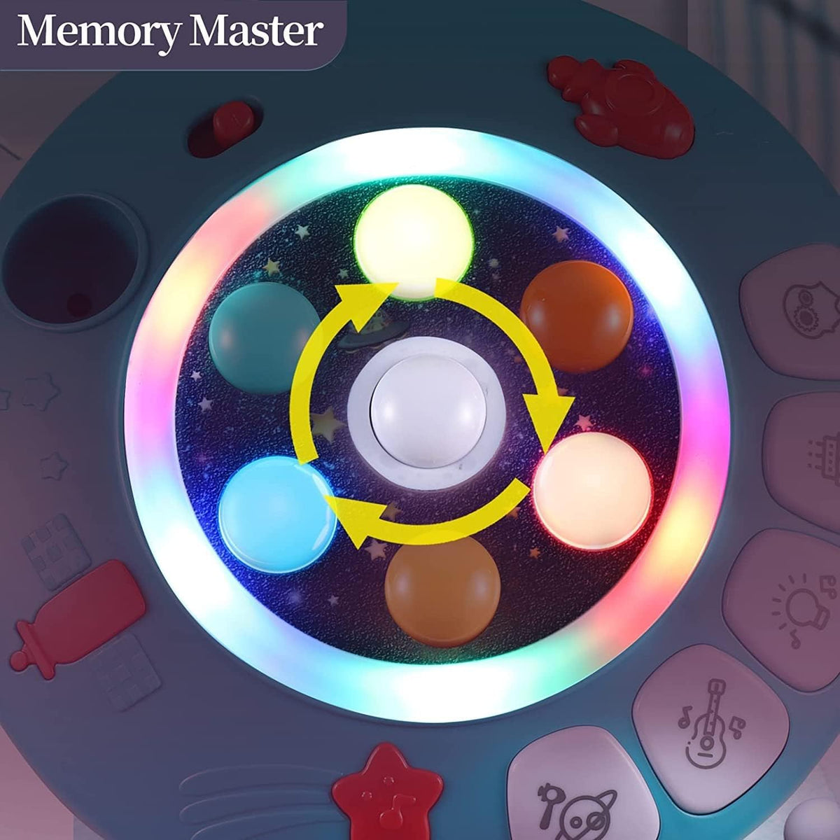 Baby Musical Toys,Baby Toys,8-in-1 Musial Pounding Toy, Light-Up UFO Toy, Spaceship Hammer Educational Game for Toddler, Fun Birthday Gifts for Kids