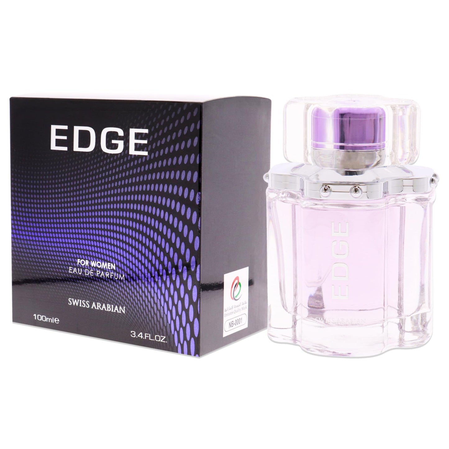 Swiss Arabian EDGE - Luxury Products From Dubai - Long Lasting And Addictive Personal EDP Spray Fragrance - A Seductive Signature Aroma - 3.4 Oz - Medaid International